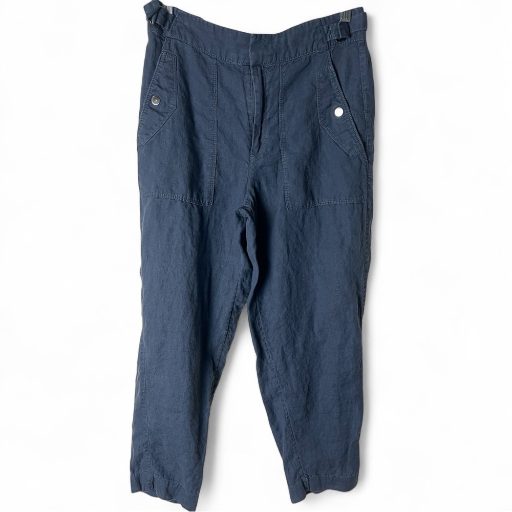 Athleta - Women’s Voyager 100% Linen Pants Navy‎ Blue - Sz. 6